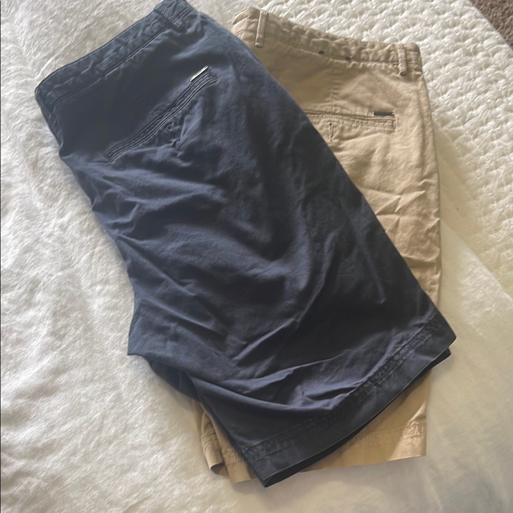 Hugo Boss Shorts - Navy and Tan